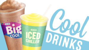 Promotional photo of Big Cool and Ice Chiller slushies